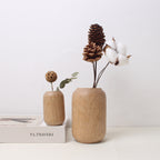Japanese Style Groceries Solid Wood Dried Flowers And Flowerpot Wooden Craftwork Ins Vase