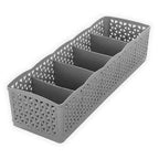 Plastic Stackable Organizer 5 Cells Finishing Box for Socks Underwear