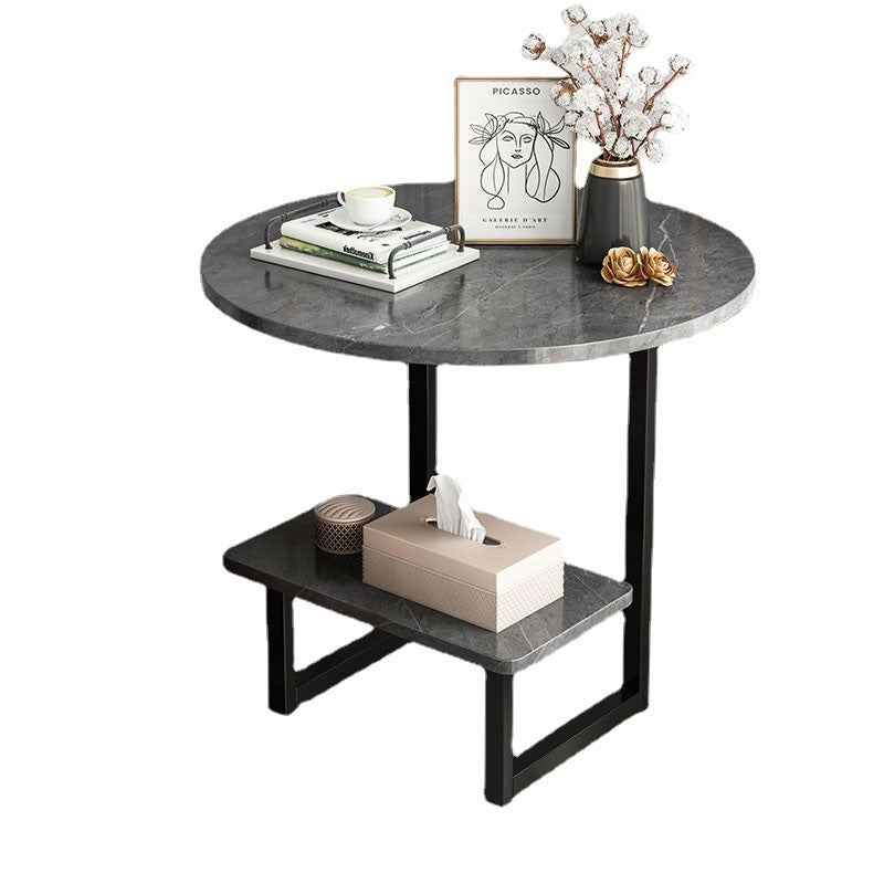 Coffee Table Modern Minimalist Creative Small Table Double-layer Sofa Cabinet