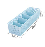 Plastic Stackable Organizer 5 Cells Finishing Box for Socks Underwear