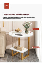Coffee Table Modern Minimalist Creative Small Table Double-layer Sofa Cabinet