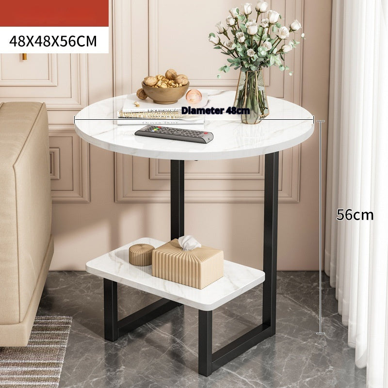 Coffee Table Modern Minimalist Creative Small Table Double-layer Sofa Cabinet