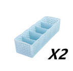 Plastic Stackable Organizer 5 Cells Finishing Box for Socks Underwear