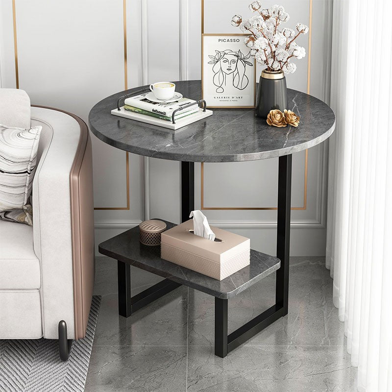 Coffee Table Modern Minimalist Creative Small Table Double-layer Sofa Cabinet